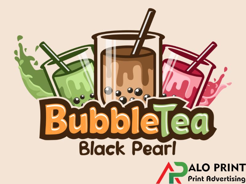 Logo in ly trà sữa Bubble tea