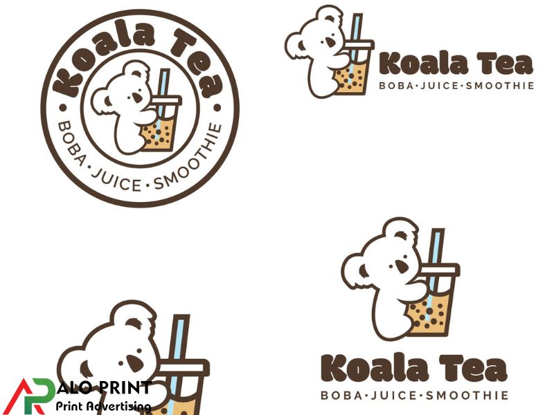 Logo trà sữa ấn tượng