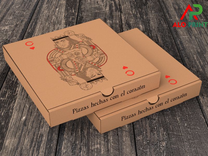 Hộp giấy kraft đựng bánh pizza
