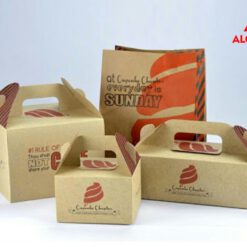 Hộp giấy kraft đựng bánh đẹp, ấn tượng