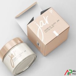 In hộp giấy mỹ phẩm màu kem sang trọng