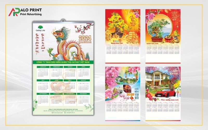 Báo Giá In Lịch Tết Treo Tường 1 Tờ Nẹp Thiếc