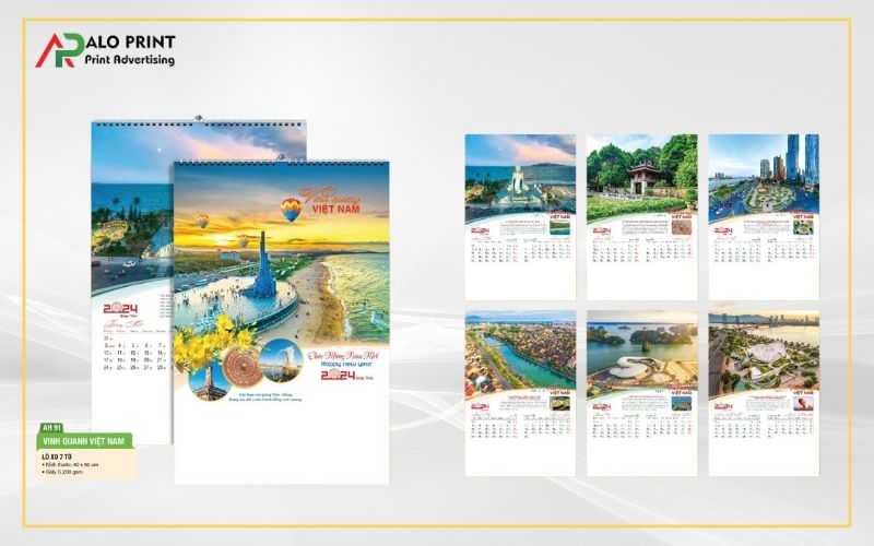 Báo Giá In Lịch Tết Treo Tường 7 Tờ Thiết Kế Độc Quyền