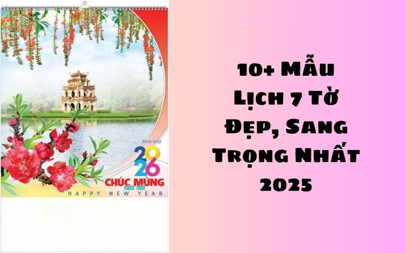 Lịch 7 tờ nghệ thuật – tranh dân gian, calligraphy