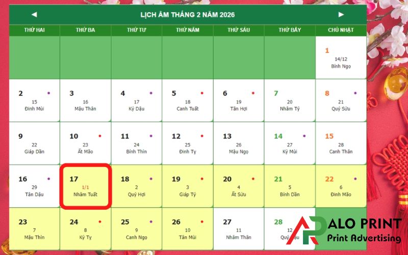 Còn bao nhiêu ngày nữa đến giao thừa?