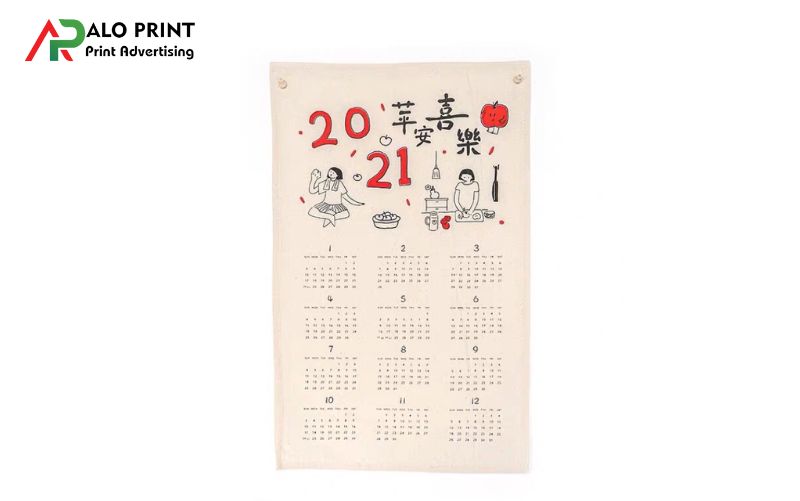 Lịch vải treo tường vintage