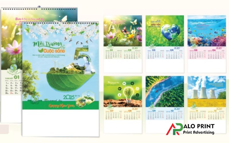 Lịch Tết tái chế thân thiện môi trường