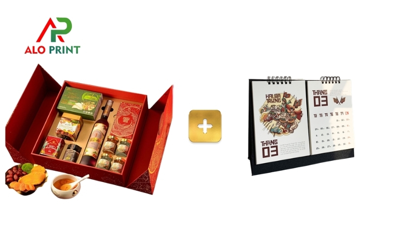 Phối Set Quà Tết Kèm Lịch In Logo Theo Từng Mức Ngân Sách